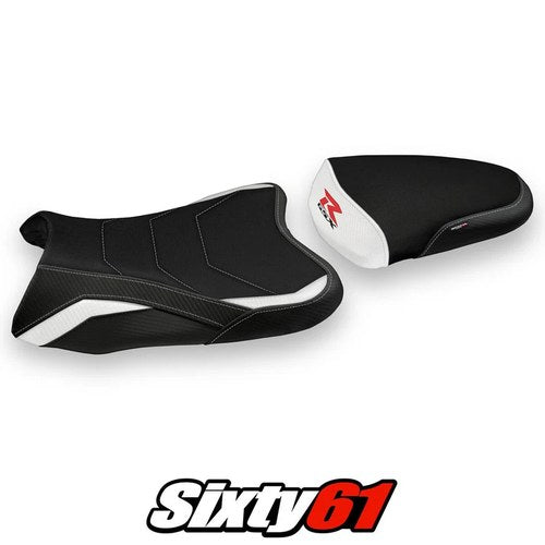 Suzuki Gsxr 600 750 2008 2009 2010 Seat Cover Tappezzeria Comfort White Black