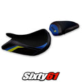 Suzuki Gsxs 1000 2015-2018 2019 2020 Seat Cover Tappezzeria Comfort Blue Yellow
