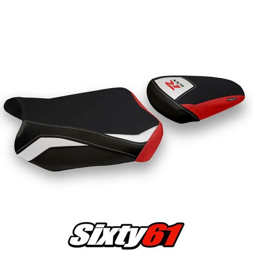 Suzuki Gsxr 600 750 2011-2024 2025 2026 Seat Cover Tappezzeria Comfort White Red
