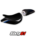 Suzuki Gsxs 1000 2015-2018 2019 2020 Seat Cover Tappezzeria Comfort White Blue