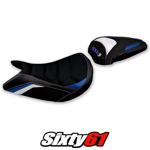 Suzuki Gsxs 1000 2021-2023 2024 2025 Seat Cover Tappezzeria Ultragrip White Blue