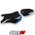 Suzuki Gsxs 750 2017-2020 2021 2022 Seat Cover Tappezzeria Comfort White Blue