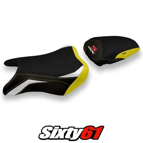 Suzuki Gsxs 750 2017-2020 2021 2022 Seat Cover Tappezzeria Comfort White Yellw