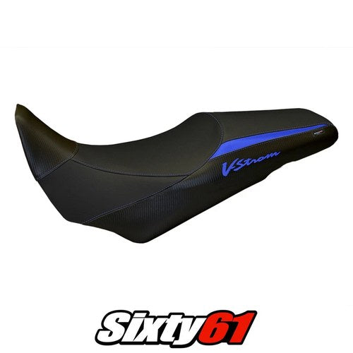 Suzuki VStrom 1000 2014-2016 2017 2018 2019 Seat Cover Tappezzeria Blue Black