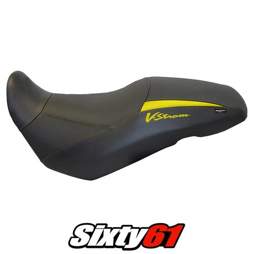 Suzuki VStrom 650 2017-2021 2022 2023 2024 Seat Cover Tappezzeria Yellow Black