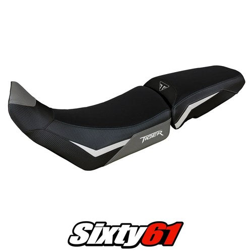 Triumph Tiger 900 2020 2021 2022 2023 Seat Cover Tappezzeria Grey White Black