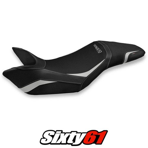 Triumph Speed Triple 2011 2012 2013 2014 2015 Seat Cover Tappezzeria Silver