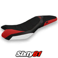 Triumph Street Triple 675 2013-2016 Seat Cover Tappezzeria Ultragrip Red White