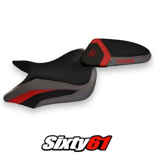 Triumph Speed Triple 2016-2020 2021 Seat Cover Tappezzeria Comfort Red Grey