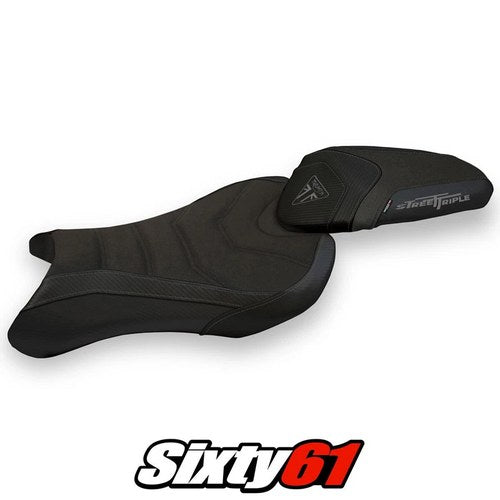 Triumph Street Triple 765 2017-2021 2022 Seat Cover Tappezzeria Ultragrip Black
