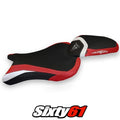 Triumph Street Triple 765 2017-2022 Seat Cover Tappezzeria Comfort White Red