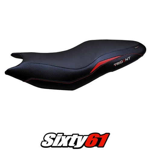 Triumph Trident 660 2021 2022 2023 2024 2025 Seat Cover Tappezzeria Red Black