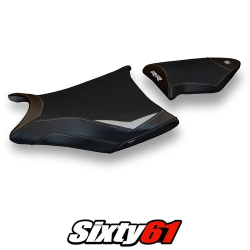 BMW S1000RR 2009 2010 2011 Seat Cover Tappezzeria Comfort Silver Black