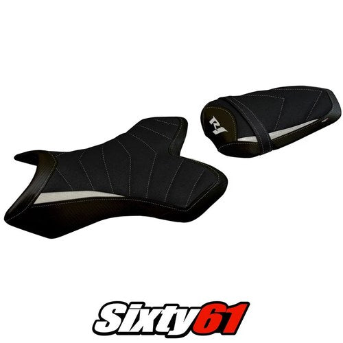 Yamaha Yzf R1 2004 2005 2006 Seat Cover Tappezzeria Ultragrip White Black