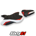 Yamaha Yzf R1 2007 2008 Seat Cover Tappezzeria Ultragrip White Red Black SE