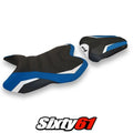 Yamaha Yzf R1 2007 2008 Seat Cover Tappezzeria Ultragrip Blue White Black SE