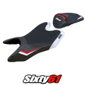 Yamaha Yzf R125 2019 2020 2021 2022 Seat Cover Tappezzeria White Red