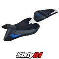 Yamaha Yzf R125 2016 2017 2018 Seat Cover Tappezzeria White Blue Black