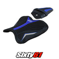 Yamaha Yzf R1M 2015-2024 2025 2026 Seat Cover Tappezzeria Ultragrip Blue Silver