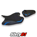 Yamaha Yzf R6 2008-2013 2014 2015 2016 Seat Cover Tappezzeria Comfort Blue