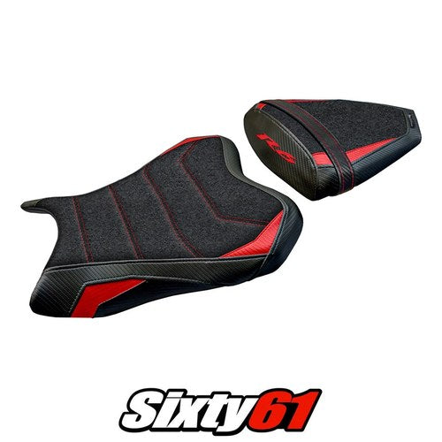 Yamaha Yzf R6 2006 2007 Seat Cover Tappezzeria Ultragrip Red Black 06 07