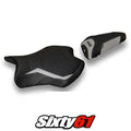 Yamaha Yzf R6 2017-2022 2023 2024 2025 Seat Cover Tappezzeria Comfort Silver