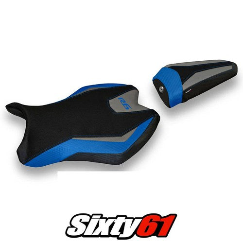 Yamaha Yzf R6 2017-2021 2022 2023 2024 2025 Seat Cover Tappezzeria Blue Grey SE