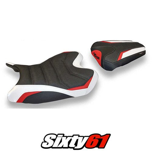 Yamaha Yzf R6 2008-2014 2015 2016 Seat Cover Tappezzeria Ultragrip White Red SE