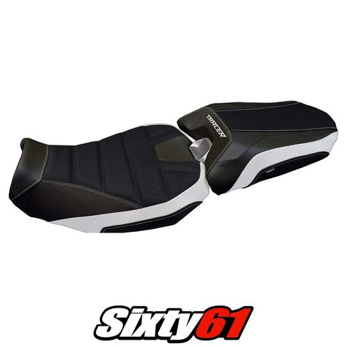 Yamaha Tracer 900 2018 2019 2020 Seat Cover Tappezzeria Ultragrip White Black