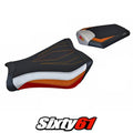 Honda CBR1000RR 2008-2015 2016 Seat Cover Tappezzeria Ultragrip Orange White