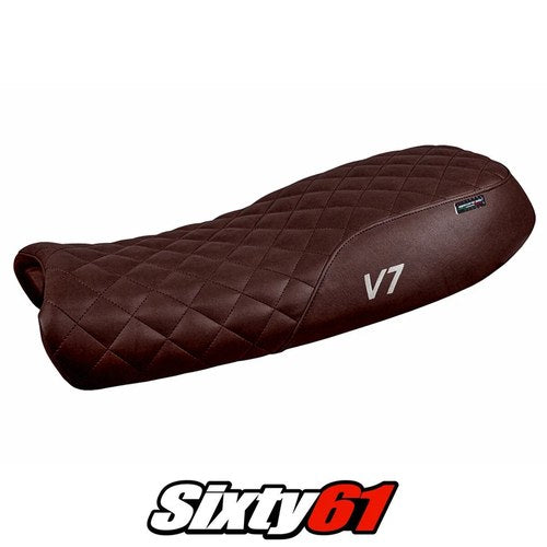 Moto Guzzi V7 2011-2016 2017 2018 2019 2020 Seat Cover Tappezzeria Dark Brown
