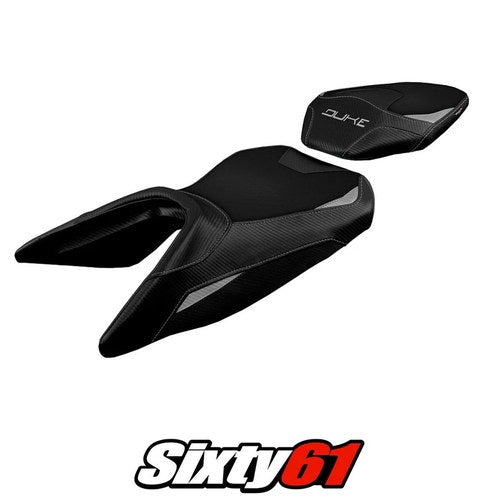 KTM 250 Duke 2017-2021 2022 2023 Seat Cover Tappezzeria Comfort Silver Black