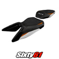 KTM 250 Duke 2017-2021 2022 2023 Seat Cover Tappezzeria Ultragrip White Orange
