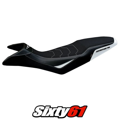 KTM 790 Adventure R 2019 2020 Seat Cover Tappezzeria Ultragrip White Black