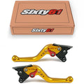 ZX10R Levers 2006-2014 2015 Kawasaki Gold Short Brake Clutch Adjustable Aluminum