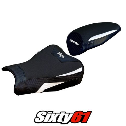 Kawasaki ZX4R 2023 2024 2025 Seat Cover Tappezzeria White Black