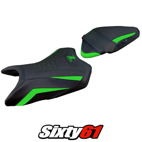 Kawasaki Z500 2024 2025 Seat Cover Tappezzeria Ultragrip Green Black