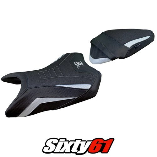 Kawasaki Z500 2024 2025 Seat Cover Tappezzeria Ultragrip Silver Black