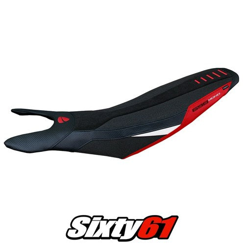 Ducati Hypermotard 698 Mono 2024-2026 Seat Cover Tappezzeria Ultragrip Red White