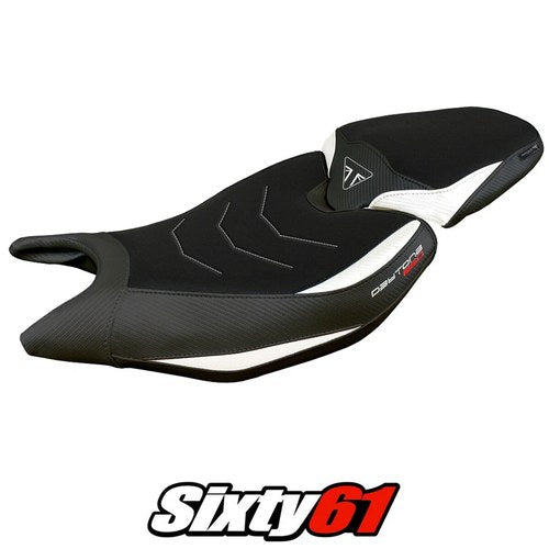 Triumph Daytona 660 2024 2025 Seat Cover Tappezzeria Comfort White Black