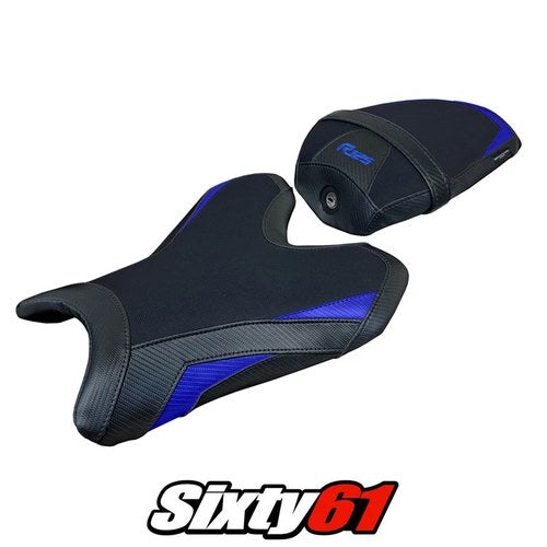 Yamaha R125 2023 2024 2025 Seat Cover Tappezzeria Blue Black
