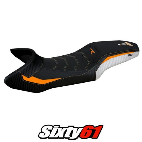 KTM 1390 Super Adventure R 2025 Seat Cover Tappezzeria Comfort Orange White