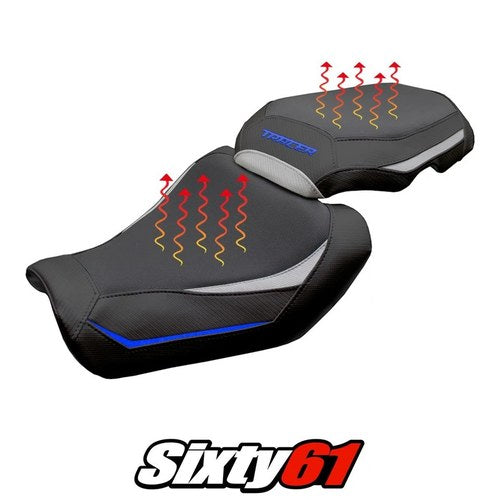 Yamaha Tracer 9 / 9 GT 2026 Seat Cover Tappezzeria Heating Comfort Silver Blue