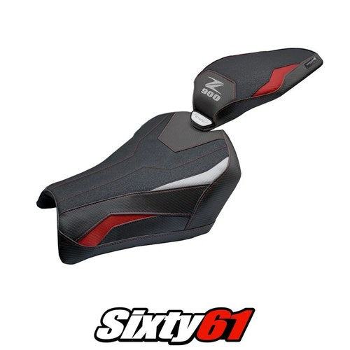 Kawasaki Z900 2025 Seat Cover Tappezzeria Ultragrip Red Silver Black