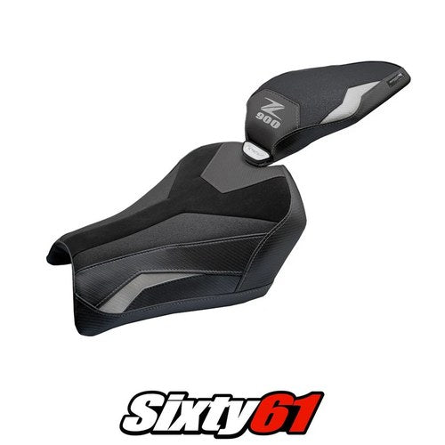 Kawasaki Z900 2025 Seat Cover Tappezzeria Velvet Ultragrip Silver Black