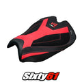 Ducati Streetfighter V4 2026 Seat Cover Tappezzeria Velvet Red Black Logo V4