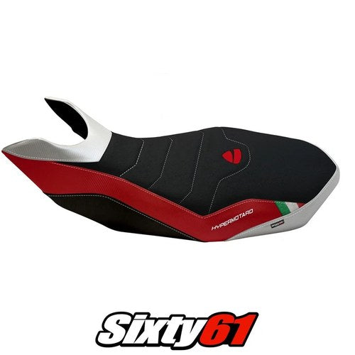 Ducati Hypermotard 796 / 1100 / 1100 Evo 2007 Seat Cover Tappezzeria grip WH RD