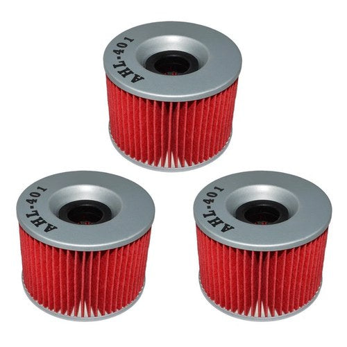 3X Oil Filters For Honda CB350F CB550 650 750 900 CBX1000 GL1100 GL1200