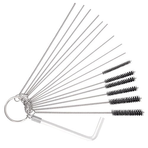 Carburetor Cleaning Kit Needles Brushes Set For Motorcycle Carb Jet Clean Tool