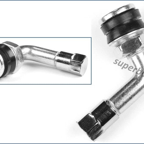 2pc Aluminium 110Degree Motorcycle Schrader Valve Tubeless 11.3mm Hole Tyre Stem